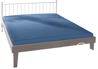 Bassetti Spannbettlaken Uni B1/831 Oltremare Baumwolle/Elastan, Maße: 180cm x 200cm, 200cm x 220cm, 9260573