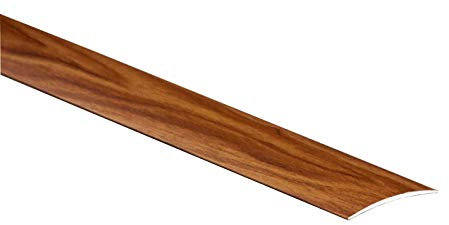 60mm Wide Self-Adhesive Aluminium Wood Effect Transition Strip Carpet Cover Door Floor Threshold TMW Profiles (Gold Walnut)