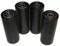 Smart Machines 4 Stück schwarz Nylon Polyamid Rollen 40 mm Durchmesser 100 mm Breite 10 mm Lager präzise in der EU gefertigt (40-100-10-schwarz)