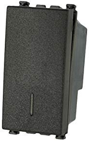 Invertitore 1P 16A Nero Compatibile con Vimar Arke