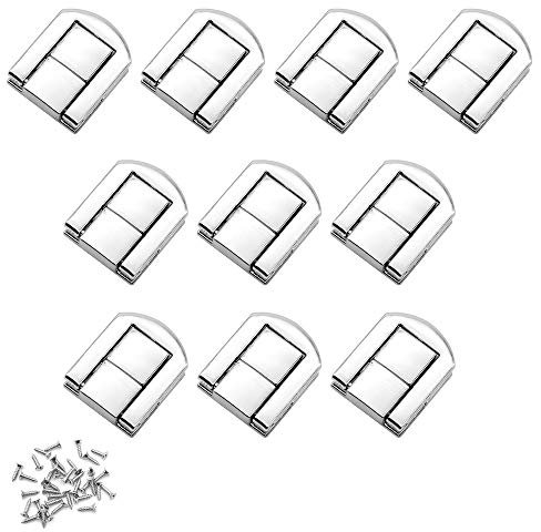 Dylan-EU 10 Pezzi Hasps Serratura con Viti Chiusure a Levetta 25 * 20 mm Chiusura a Scatto per Piccole Scatole di Legno Cassetta Degli Attrezzi