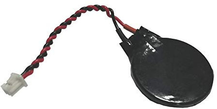 G07 CMOS Batterie de rechange au lithium CR2032-3 V avec fiche à 2 broches et câble (5 cm) – Idéal pour PC, ordinateur portable et carte mère – Avec tampon autocollant