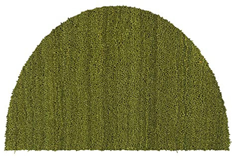 Carpido rutschfeste Kokosmatte - 60 x 90 cm Halbrund Grün - Nachhaltige Naturfaser für den überdachten Außenbereich - 100% Kokos Fußmatte - Türmatte Eingang