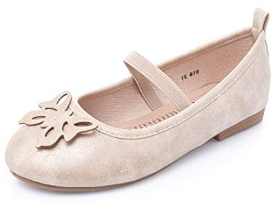 818 Ballerine Bambina - Scarpe Bambina - Ballet Flats (Gold, Size 25 EU)