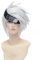 Anime Hatake Kakashi Silver White Short Cosplay Wig Synthetic Hair Perucas Halloween Costume Party Play Wigs + Wig Cap ONLY WIG