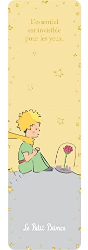 KIUB Lesezeichen Petit Prince, sitzend und belebt, seine Rose – Maße: 17 x 5 cm