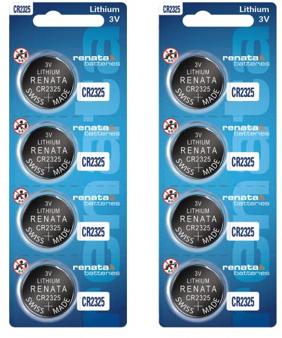 Renata Lot de 8 piles CR2325 au lithium 3 V