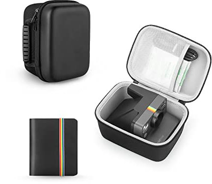 Yinke Tasche Etui für Polaroid-Originale One Step 2 VF/Now I-Type/OneStep + Sofortbildkamera, Harte Schutzhülle Reisetasche Case Hülle (Black Case+Album)
