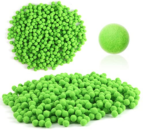TOYMIS 500 Stück 1cm Mini-Pom Poms, Mini Pom Poms Pompons Zum Basteln Groß Pompons Zum Basteln Pompons Zum Basteln Pastell Kunst und Handwerk Mehrfarbige (Grün)