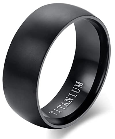 ZENSE - Bague homme tendance en acier poli noir ZR0171