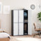 Sightlife Metallspind Storage Cabinet, Stahl Garderobe Locker mit abschließbaren Türen, Metallschrank Office Storage Cabinet mit 2 verstellbaren Regalen und Haken für Haus, Schule (2 Tür)