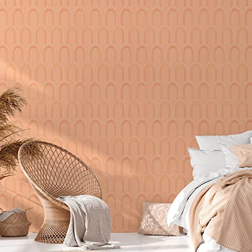 A.S. Création Tapete Art Deco Orange Weiß Gold Metallic- Architects Paper Arcade 391761 - Vliestapete Retro - 10,05 m x 0,53 m Made in Germany