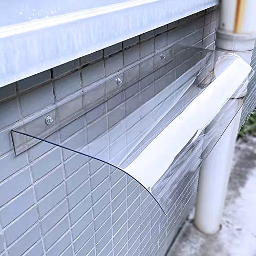 Invisible Front Door Canopy Outdoor Awning,UV Protection Door Canopy Awning Shelter,Roofing Rain Shelter,Back Porch Garden Awning,Transparent Polycarbonate Cover,Save Space (40x110cm/16x43)