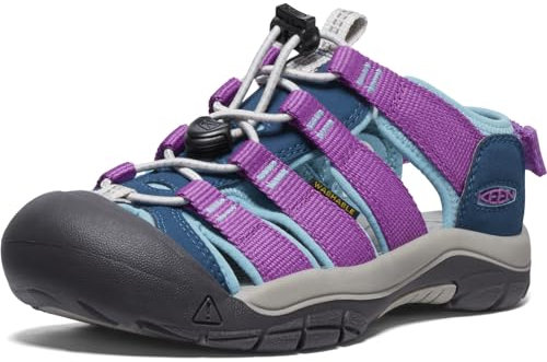 KEEN Newport Boundless Adaptive Alternative Closure Easy on Outdoor Water, Legion Blue/Willowherb, 5 Big Kid