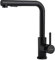 DAYONE Matte Black Kitchen Mixer with Pull Out Spray, SUS304 Stainless Steel Monobloc Single Lever Tap with 2 Spray Modes, 360° Swivel Tap, UK G1/2 Faucet