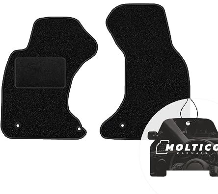 moto-MOLTICO Vorne Fußmatten Auto Velours Autoteppiche Schwarz Automatten Set 2-teilig passend für Audi 80 B4 Coupe 1990-2000