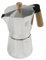 BERGNER - Caffettiera con stantuffo in alluminio - Manico e pomello in legno di faggio - Per 6 tazze o 600 ml - Per gli amanti del caffè