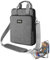 ZINZ Laptoptasche 12,3-13 Zoll Umhängetasche mit erweiterbarem Fach und Wertsachenfach，Grau-schwarzer Rand