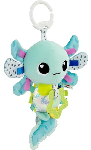 LAMAZE Alise die Axolotl - Clip & Go Baby Kinderwagen Spielzeug - Sensorik für Babys - Frühes Lernspielzeug ab 0-6 Monaten - Fachmännisch entwickelt für Neugeborene - Geschenke zur Babyparty