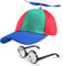Funmo Propeller Mütze,Bunte Propellermütze,Helikopter Cap,Baseballmütze mit Propeller mit Idioten Brille,Party Hut für Kinder,Größenverstellbar, Für Reisen und Draußen Spielen