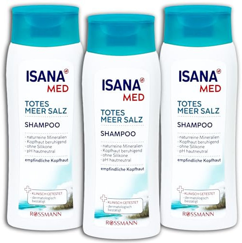 TOPDeal 3 er Pack ISANA MED Shampoo Totes Meer 3 x 200 ml