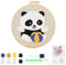 Stanznadel Stickerei Starter Kit, Panda Punch Needle Set Debutant Embroidery, Sticken Set für Anfänger Punch Nadel Kit Stanznadelstoff Panda Muster Teppich Haken Stickerei für Kinder Erwachsene (A)