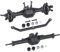 XBERSTAR Trx4M RC Vorderachsen Hinterachse für Traxxas 1/18 Trx4M RC Kletterautos Vorder- und Hinterachse Upgrade Teile (Schwarz)