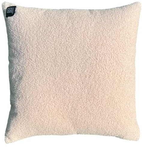 Warmpi® Infrarot Heizkissen mit Powerbank – Flexibel einsetzbar – Mit und ohne Kabel verwendbar – Teddy Bouclé, Beige
