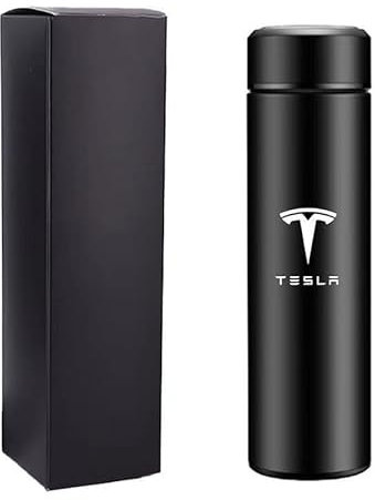 LFWCZS Auto Trinkflasche für Tesla Model Y,Edelstahl Thermosflasche Isolierflasche Auslaufsicher Wasserflasche Doppelwandig für Fitness, Schule, Outdoor, Sport, Gym Thermos-Trinkbehälter