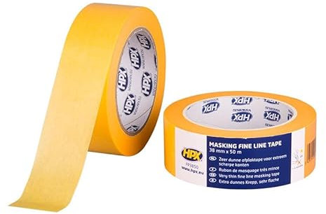 HPX Masking Tape Fine Line Klebeband 4400 - überpolierbar - 36mm x 50m Abklebeband Abdeckband Polierband Temperaturbeständig bis 100°C