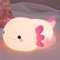 Anywin Niedliche Axolotl Silikon Nachtlicht, Axolotl Lampe Dimmbar Wiederaufladbare Tischlampe als Schlafzimmer, Kinderzimmerdekoration für Frauen, Mädchen, Kinder, Kleinkinder Geschenke