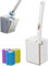 Jeorywoet Disposable Toilet Brush with 18 Refills, 3 Scents, Wall Hanging Holder, Toilet Bowl Cleaner Wands & Scrubber Refill Heads, Ceramic, Porcelain, Glass, Floor Cleaning