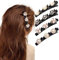 Weihnachten 4 Pieces of Braided Hair Clips, Doppellagige Haarspangen, Haarspangen für Frauen Mit Funkelnden Kristallsteinen,Elegante Haarspangen, Hair Clips,Haarspangen(Perlenblumen)