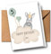 Personalisierte Kinder Glückwunschkarte mit Hase zum 1. 2. 3. 4. 5. 6. 7. usw. Grußkarte Geburtstagskarte Kind Faltkarte Kindergeburtstag mit Fuchsmotiv Waldtier Boho (Hase)