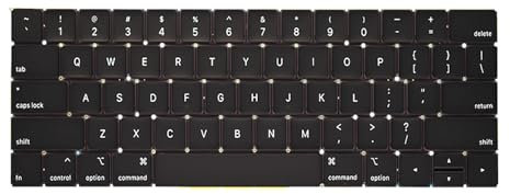 Teclado retroiluminado de repuesto para Apple MacBook Pro Retina de 13 pulgadas A1989 de 15 pulgadas A1990 2018 2019 (no apto para A1932, A2159) (inglés de EE. UU., retroiluminado)