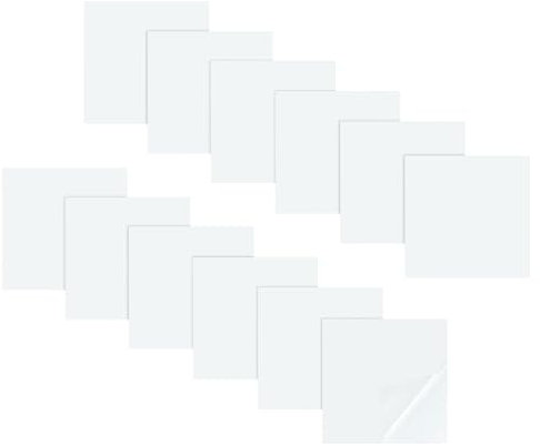 QUARKZMAN Wasserdichtes Patch-Dichtband 4, 12 Stück PVC Leckdichtungsreparatur Dichtband für HVAC, Dachriss, Boot, Schläuche Rohre, Markise, Weiß