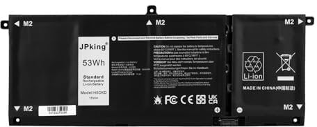 JPking 53Wh H5CKD Batterie pour Dell Latitude 3410 3510 Inspiron 5401 5300 5408 5501 5502 5508 5400 5509 5406 7405 7300 7306 7500 7506 2-in-1 Vostro 5300 5301 5401 Series JK6Y6 9077G TXD03 7T8CD
