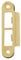 Polished Brass Strike Plate for Door Frames Plated Finish 114mm Long Round Edge