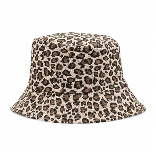 Leoparden Hut Muster Fischerhut Bucket Hat – Trendiger Unisex Fischerhut im Animal-Design, Faltbarer Sonnenhut für Damen & Herren, perfekt für Festivals, Strand & Streetwear