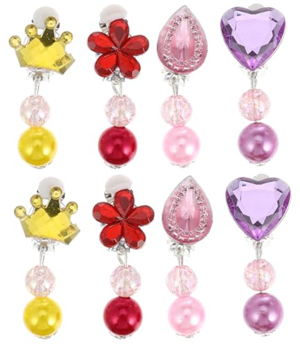 Kinder Ohrclips aus Kunststoff 4 Paare für Mädchen