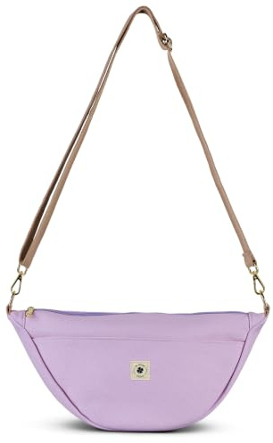 Grünes Glück Canvas Moon Bag SMALL, Crossbody Bag, Umhängetasche Damen | Moonbag mit Innen- & Außentasche, verstellbarem Gurt – klein, praktisch und stilvoll.