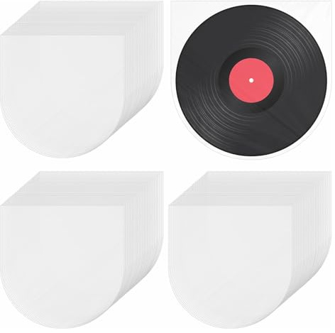 7 Inch Vinyls Record Sleeves, 100pcs Clear Plastic Inner Sleeves Bags Dust Proof & Anti Static Protective Covers for 45 RPM Vinyls Records