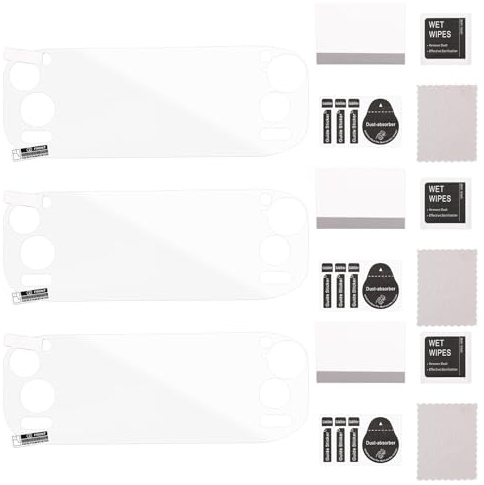 Sinbana 3stk Displayschutzfolie für Handheld Spielkonsole, PET Transparent Displayschutzfolie Inklusive Reinigungstuch Rakel Staubfreie Aufkleber und Alkoholtupfer für AYN Odin 2 Portal