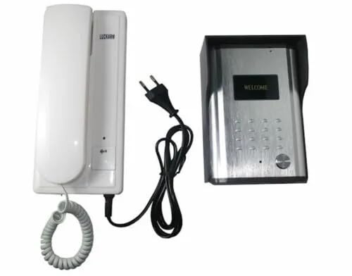 Kit Citofono Monofamiliare a 2 Fili Con Pulsante Per Apertura Cancello Esterno 3208A