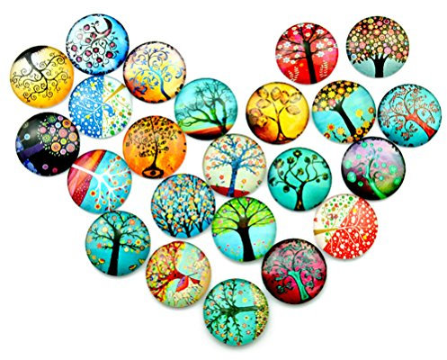 ULTNICE 10 stücke Mosaik Gedruckt Glas 12mm Runde Handwerk mosaik Fliesen liefert für Schmuck Machen