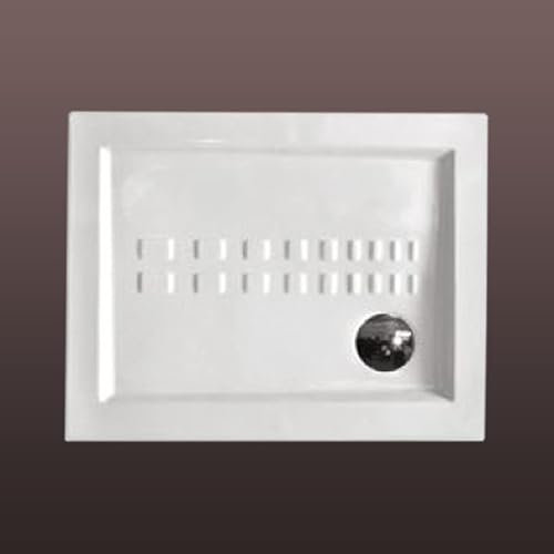 Kiamami Valentina - Piatto Doccia 70x90 in Ceramica | Filo Pavimento | Design Lineare | Spessore 5,5 cm | Antiscivolo | Made in Italy, 70x90CM, Ceramica