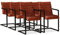 vidaXL Esszimmerstühle 6 STK., Freischwinger mit Armlehnen, Schwingstuhl Stahlrahmen, Esszimmerstuhl Essstuhl Küchenstuhl Stuhl, Retro-Design, Echtleder Braun