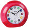 Atlanta Kinderwecker ohne Ticken für Mädchen, Schleichende Sekunde Licht Snooze Rosa Rot - 1526-17