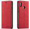 QLTYPRI Hülle für Huawei P20 Lite, Premium Dünne Ledertasche Handyhülle mit Kartenfach Ständer Flip Schutzhülle Kompatibel mit Huawei P20 Lite - Rot