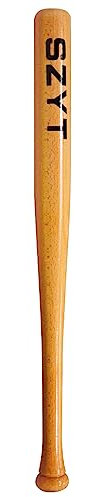 SZYT Baseballschläger aus Holz, 63,5 cm, Selbstverteidigung, Softballschläger, Heimverteidigung, leicht, Gelb
